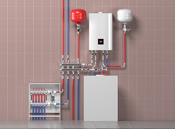 Схема отопления частного дома настенным одноконтурным газовым котлом
